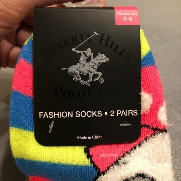 5/$13 Beverly Hills Polo Club girls socks. Size 5-9 New with tags - Picture 7 of 8